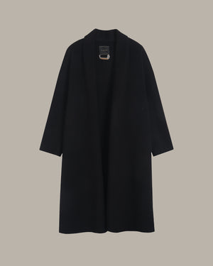Long Wool Coat With Belt