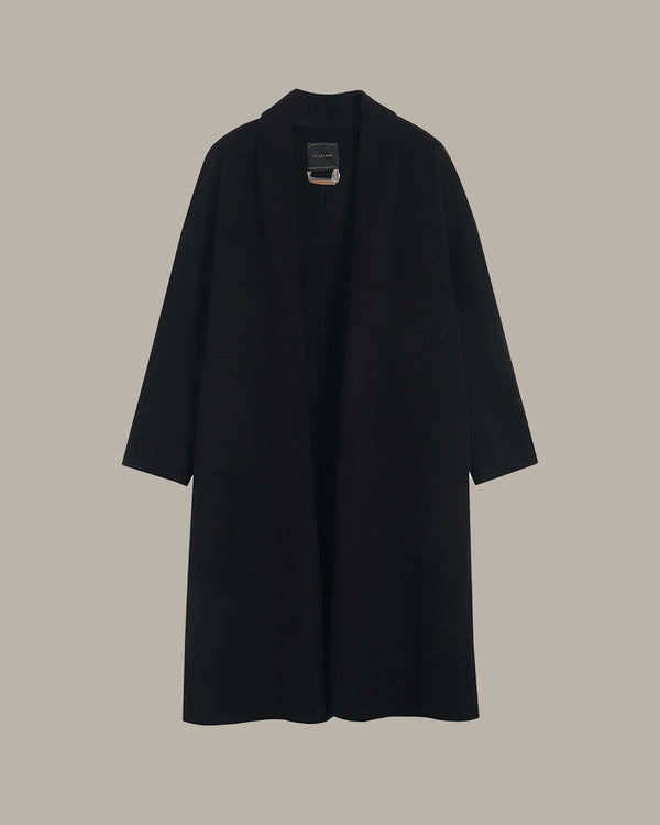 Long Wool Coat With Belt