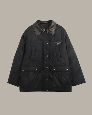 Embroidered Contrast Collar Down Jacket