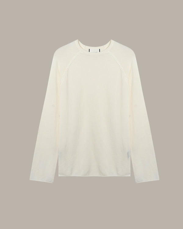 裝飾縫線插肩毛衣