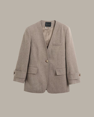 V-Neck Merino Wool Coat