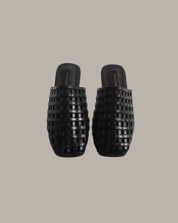 Cara Leather Woven Mules