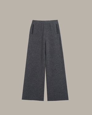 羊绒阔腿针织裤