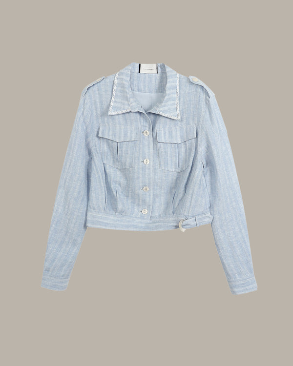 Belted Utility Crop Jacket