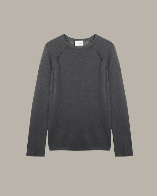 裝飾縫線插肩毛衣