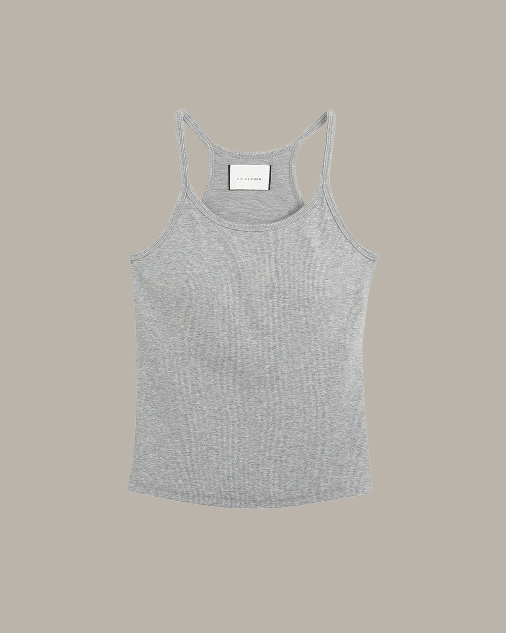 Gray tank top on a beige background