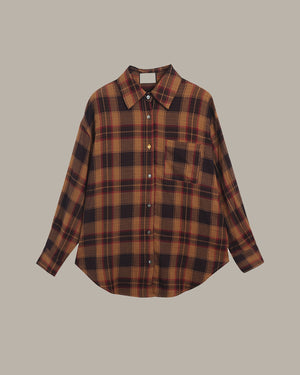 Plaid shirt on a beige background