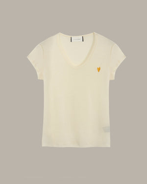 Heart Embroidery Wool T-Shirt