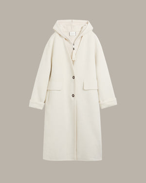 Two-Piece Zip-Up Hooded Overcoat