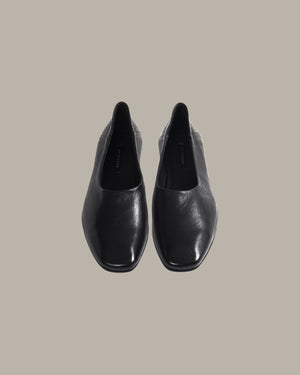 Cecilia Square-Toe Leather Flats
