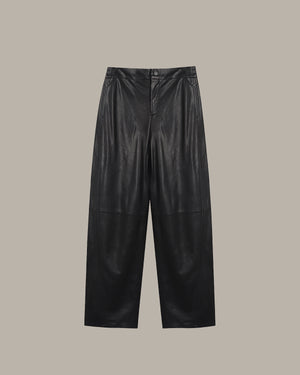 Leg-Slimming Leather Pants