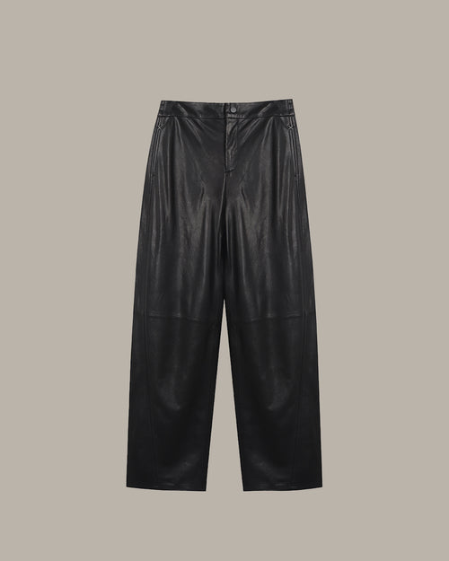 Leg-Slimming Leather Pants