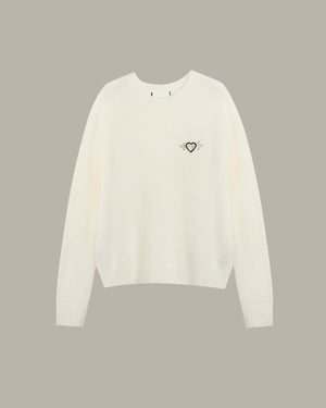 Embroidered Wool Round Neck Jumper