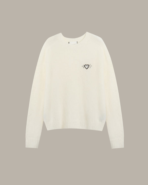 Embroidered Wool Round Neck Jumper