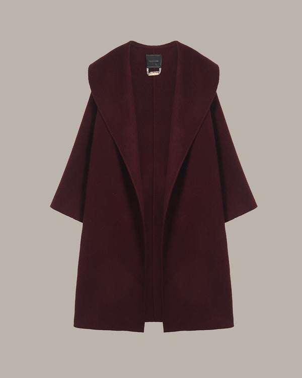 Long Wool Overcoat With Belt