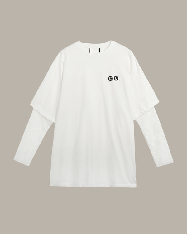 Lace Panel Long Tee