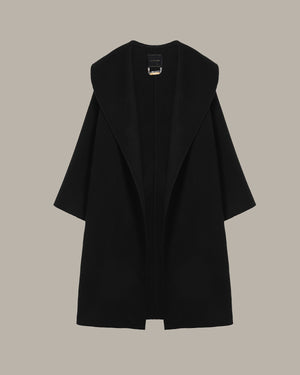 Long Wool Overcoat With Belt