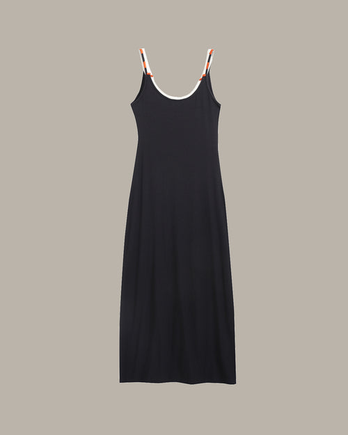 Detailed Neckline Maxi Dress