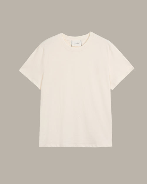White t-shirt on a gray background
