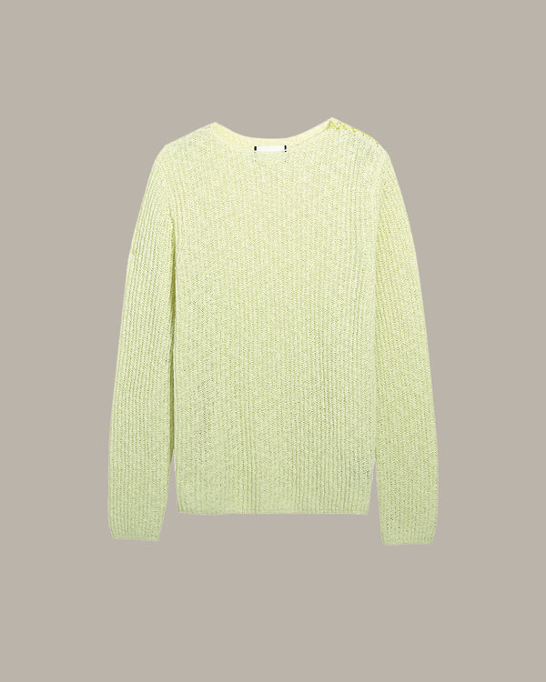 肩部縫線點綴毛衣