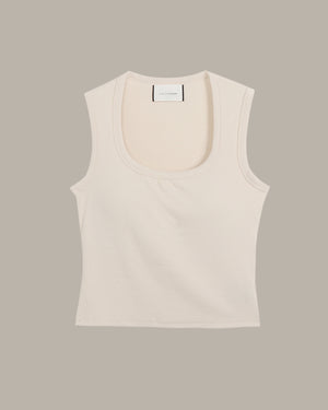 Heart Embroidery Ribbed Knit Tank Top