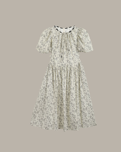 Bubble Sleeve Floral Dress