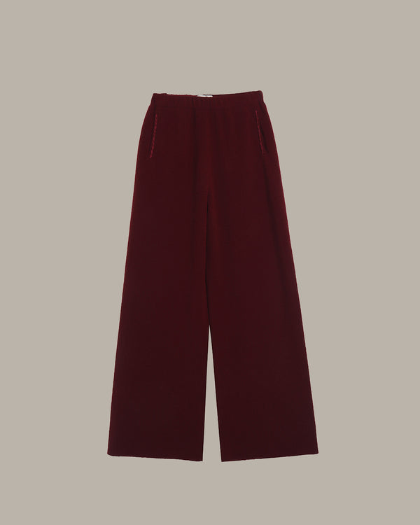 羊绒阔腿针织裤