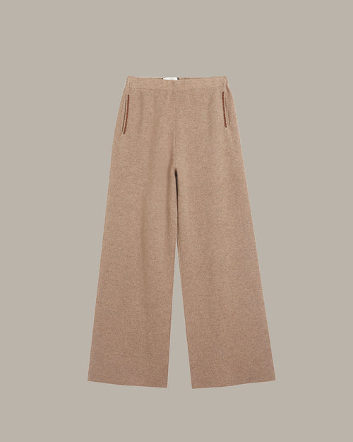 Cashmere Wide-Leg Knit Pant