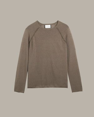 裝飾縫線插肩毛衣