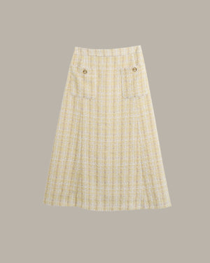 Plaid Tweed Skirt