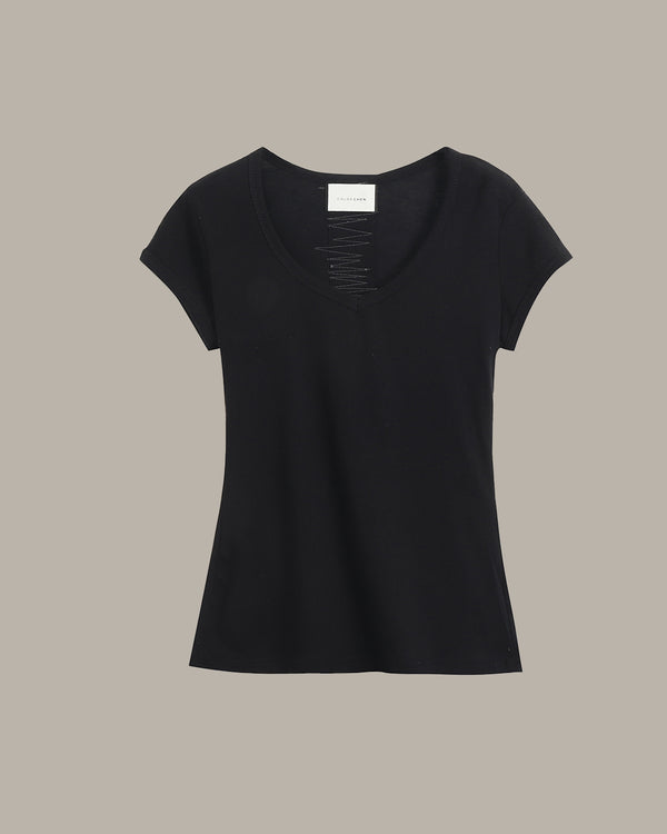 Back Detail V-Neck Tee