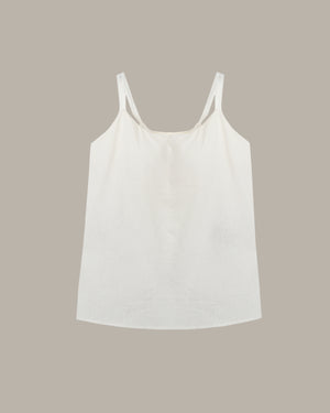 White tank top on a beige background