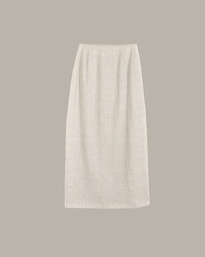 Light gray skirt on a beige background