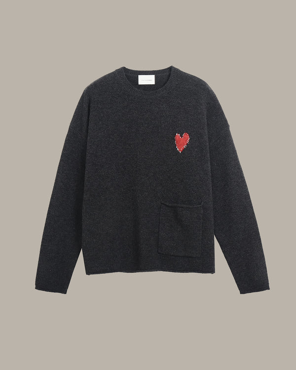 Heart Patch Wool Jumper