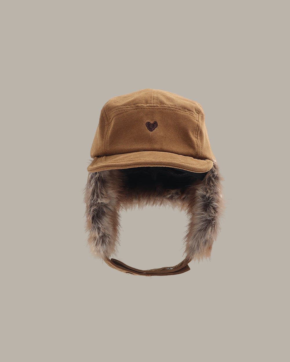 Heart Embroidered Ear Flap Caps