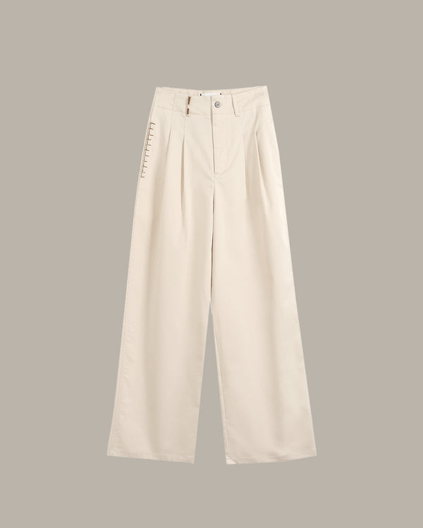Stitch Detail Wide Leg Pants