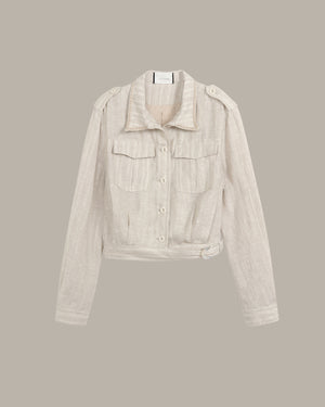 Belted Utility Crop Jacket