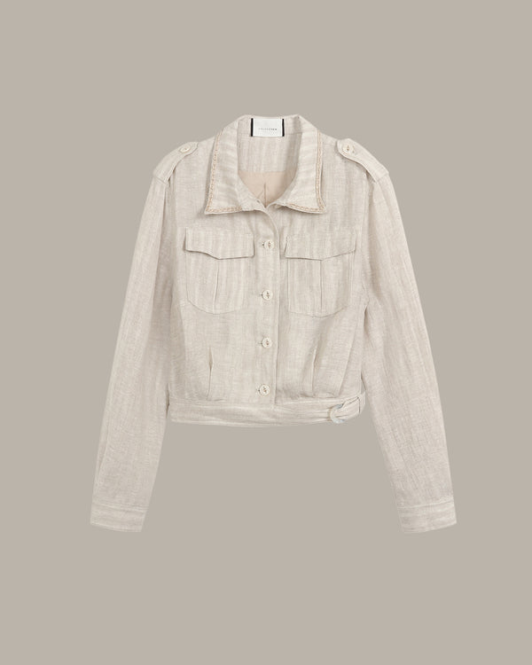 Belted Utility Crop Jacket