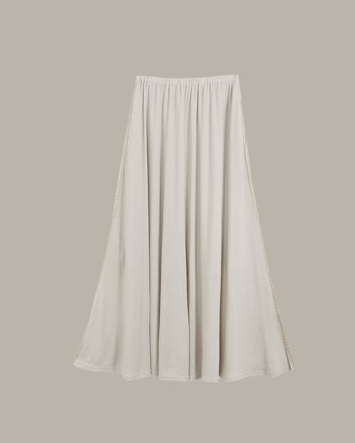 Chain Embroidered Midi Skirt