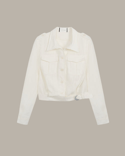Belted Utility Crop Jacket