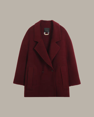 戗驳领中长款大衣