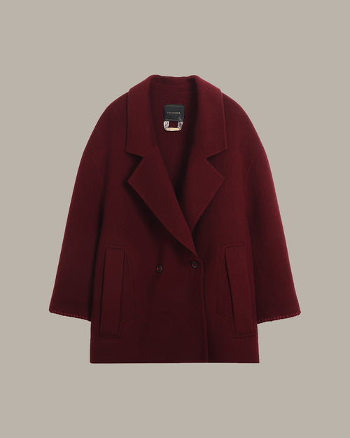 戗驳领中长款大衣