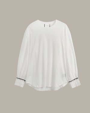 Pleated Detail Cuff Blouse
