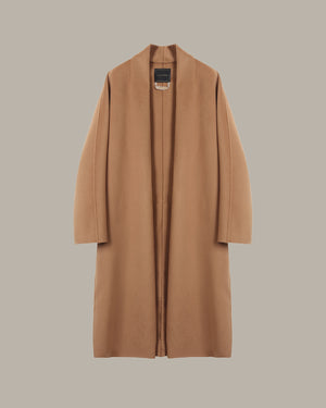 Long Wool Coat With Belt