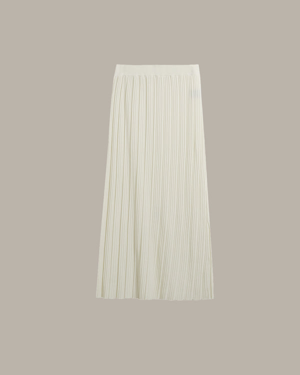 Flowy Pleated Side-Slit Skirt