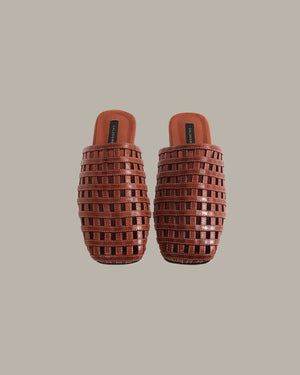 Cara Leather Woven Mules