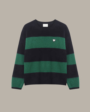 Wool Striped Round Neck Jumper