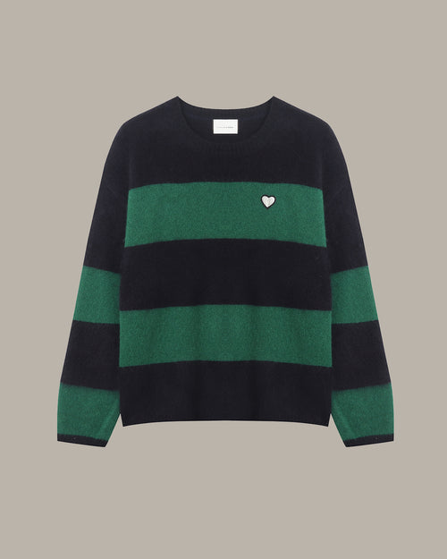 Wool Striped Round Neck Jumper