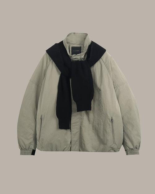 Detachable Knitted Hood Down Jacket