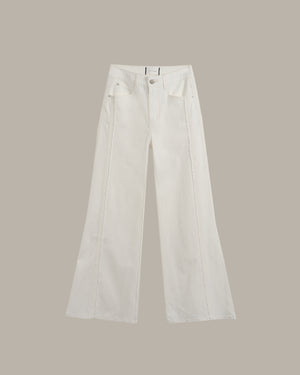 Braided Stitch Detail Flared Jeans